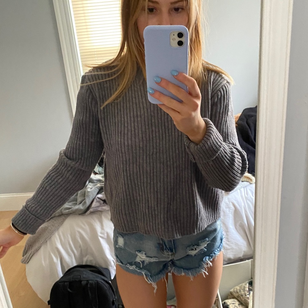 grey shein sweater